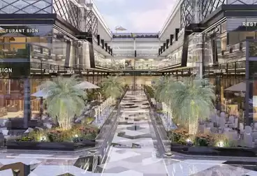 وحده تجاريه مساحه 110متر+33متر متر مساحه خارجيه في Terrace Mall في التجمع الخامس