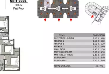 Apartments For sale - 3 rooms - floor 3