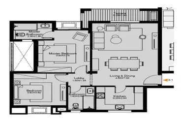 undefined undefined - 2 rooms - floor 3