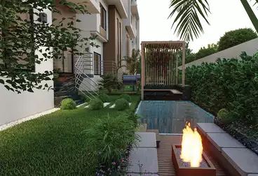شقة بحديقة للبيع - 3 غرف - بالدور 0