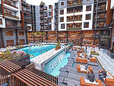 شقق للبيع - 1 غرف - بالدور 4