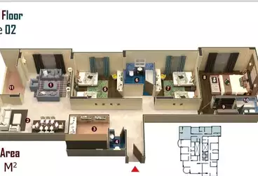 undefined undefined - 3 rooms - floor 2