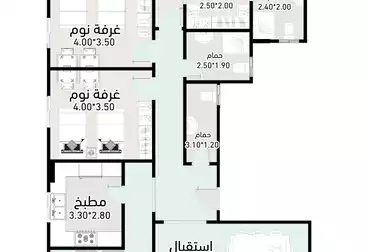Apartments For sale - 3 rooms - floor 2