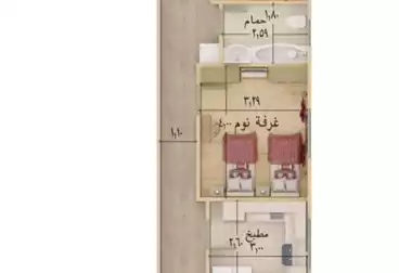 عقارات للبيع - 3 غرف - بالدور 1