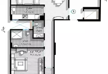 Properties For sale - 2 rooms - floor 9