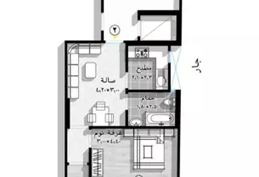 undefined undefined - 3 غرف - بالدور 7