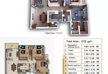 Apartments For sale - 3 rooms - floor 2