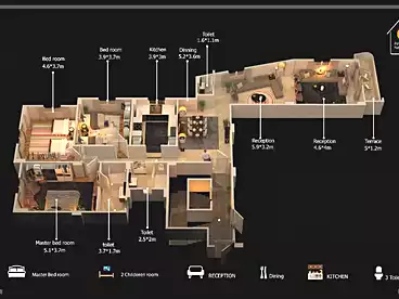 undefined undefined - 3 rooms - floor 4