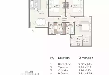 Apartments For sale - 3 rooms - floor 4