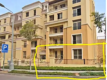 شقة بحديقة للبيع - 2 غرف - بالدور 0