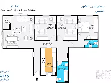 Properties For sale - 3 rooms - floor 3