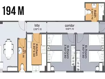 Apartments For sale - 3 rooms - floor 1