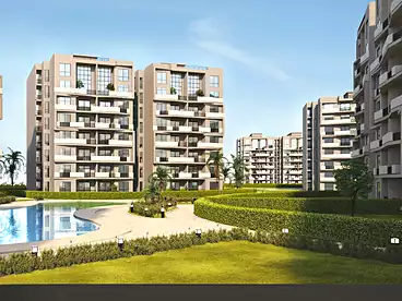 شقة بحديقة للبيع - 2 غرف - بالدور 1