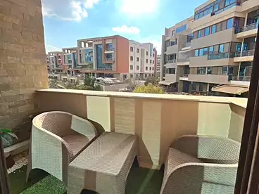 For rent in La Mirada Compound - Grand Plaza, Compounds in New Cairo, 110 sqm