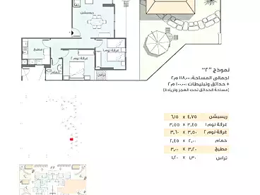 شقق للبيع في بالميرا ريزيدنس - المعمرون العرب، العلمين، 118 متر
