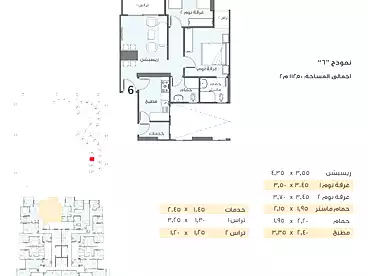 شقق للبيع في بالميرا ريزيدنس - المعمرون العرب، العلمين، 112 متر