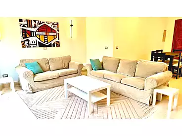 Studio with garden For rent in Village Gate Compound - Palm Hills, Compounds in New Cairo, 88 sqm