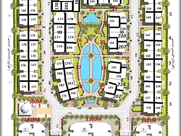 Apartments For sale in Green City Compound - Tesla, Compounds in Hadayek October, 207 sqm