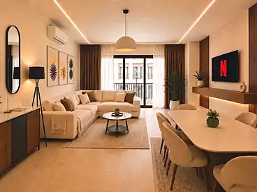 Furnished Apartment For rent in Fifth Square Compound - AlMarasem, Compounds in New Cairo, 136 sqm