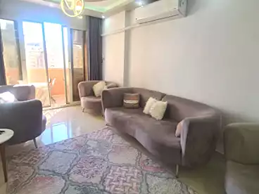 Furnished Apartment For rent in El Gaish Road, El Asafra, 120 sqm