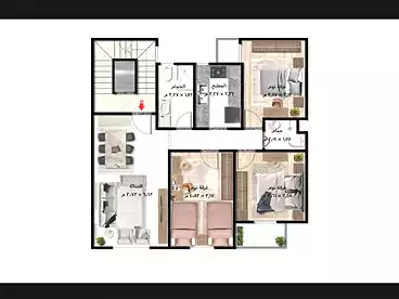 Apartments For sale in El-Bahr St, Gdila, 130 sqm