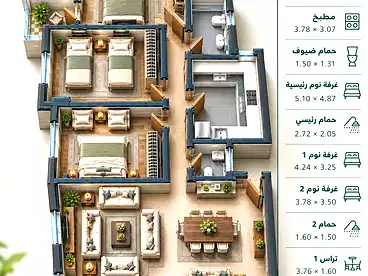 For sale in Fifth Neighborhood, Bait El Watan, 249 sqm