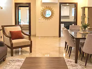 Apartment with Garden For rent in 90 Avenue Compound - Tabarak, Compounds in New Cairo, 137 sqm