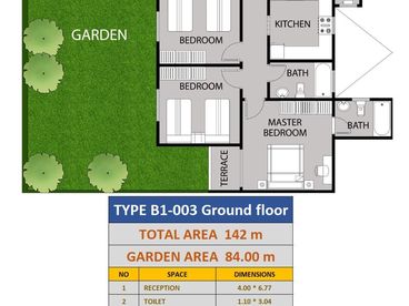 شقة بحديقة 142 M² For sale in Address Home Compound - Arkan