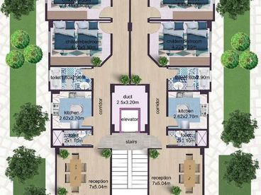 دوبلكس بحديقة in Golden SquareM² Without Finish For sale